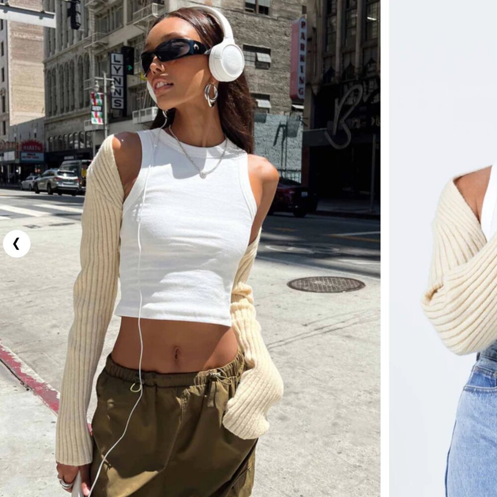 PRINCESS POLLY CREAM BOLERO CARDIGAN